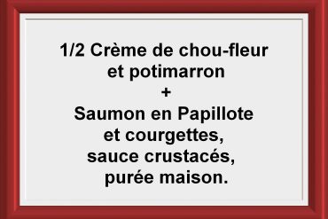 Formule ½ soupe + Plat du jour Restaurant Les Saveurs du potager