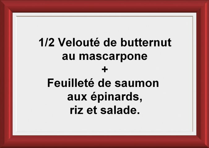 Formule ½ soupe + Plat du jour Restaurant Les Saveurs du potager