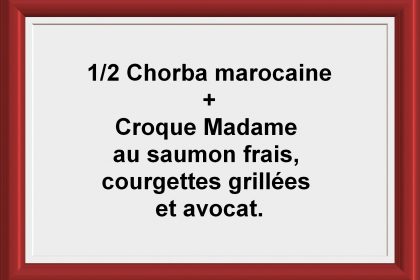Formule ½ soupe + Plat du jour Restaurant Les Saveurs du potager