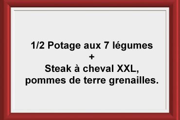 Formule ½ soupe + Plat du jour Restaurant Les Saveurs du potager