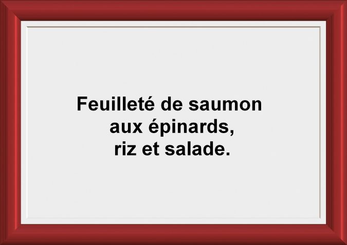 Plat du jour Restaurant Les Saveurs du potager