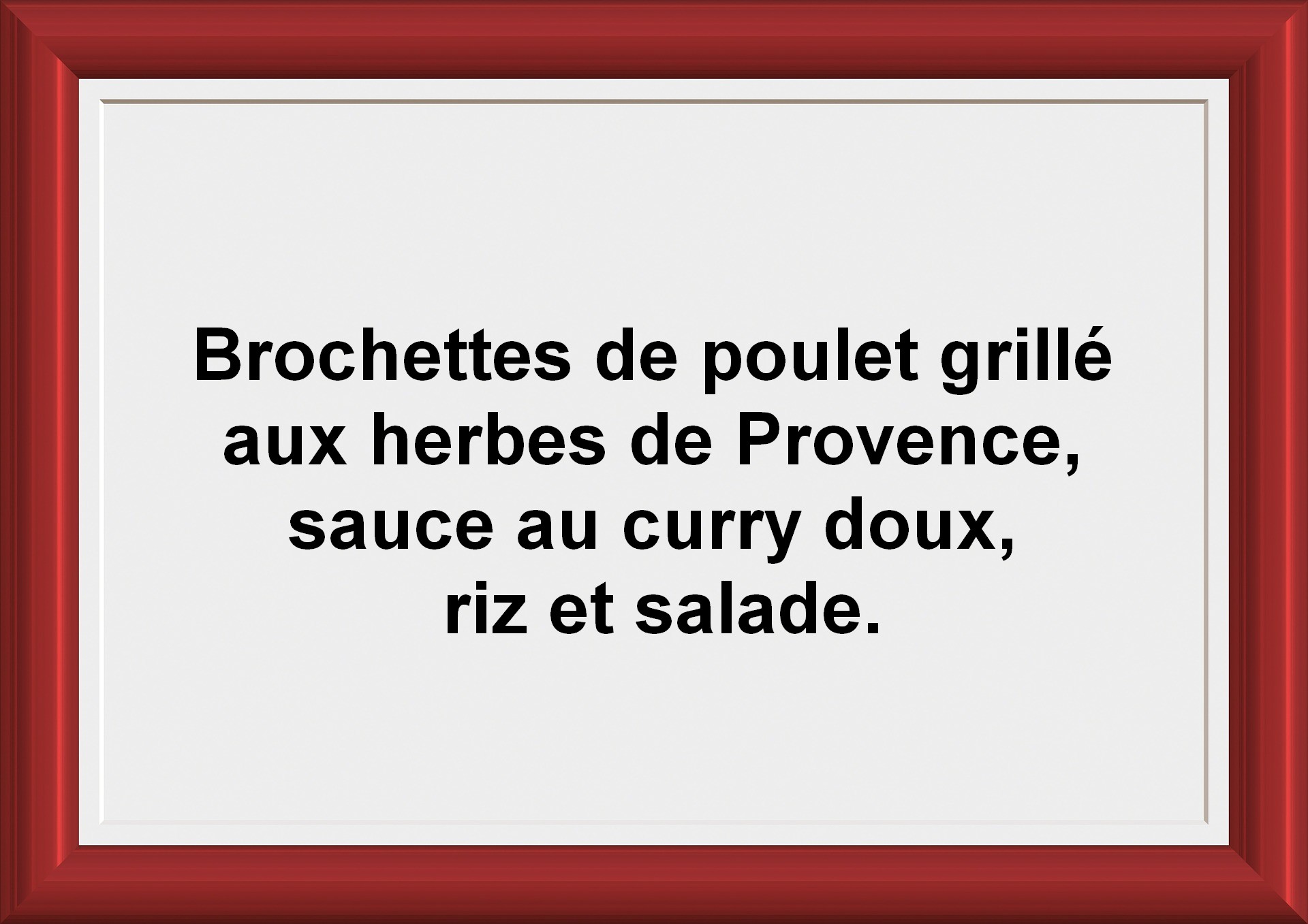 Plat du jour Restaurant Les Saveurs du potager