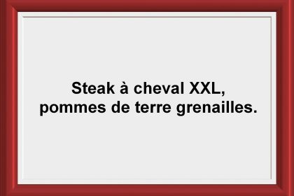 Plat du jour Restaurant Les Saveurs du potager